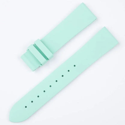 Cinturini per orologi universali in gomma fluorurata FKM di alta qualità, estremità piatte, 14/15/16/17/18 mm, per donne e bambini, compatibili Omega, Tissot, Longines.