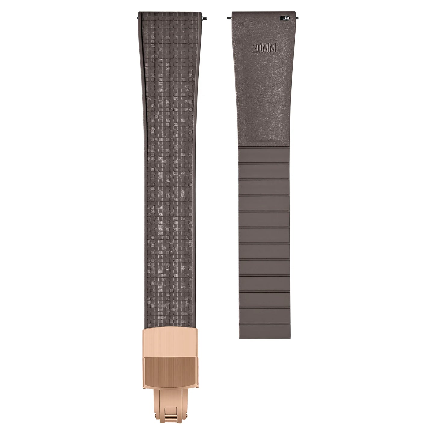 Cinturino per orologio in gomma di alta qualità - Fibbia argento, oro o nero