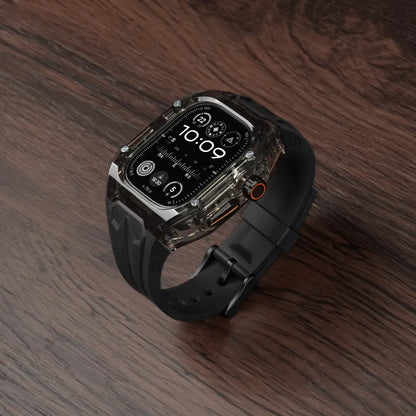 Modification Kit for Apple Watch Ultra 2 10 9 8 7 6 5 4, Sport Silicone Strap + Case for IWatch 44mm 45mm 46mm 49mm