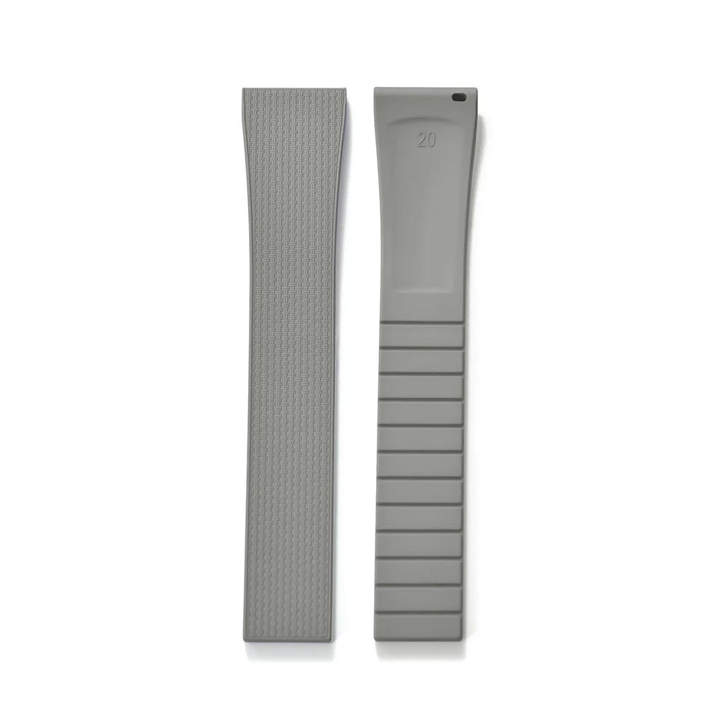 Original Stripess CTS FKM 20mm rubber watch strap for d-elug FKM CTS quick release watch strap silver butterfly buckle cut to size