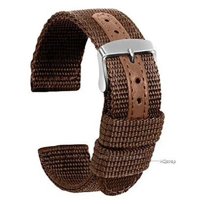 Cinturino per orologio in tela di Nylon intrecciato, cintura morbida, cinturino universale in pelle per uomo donna, cinturino sportivo da 18mm 20mm 22mm 24mm