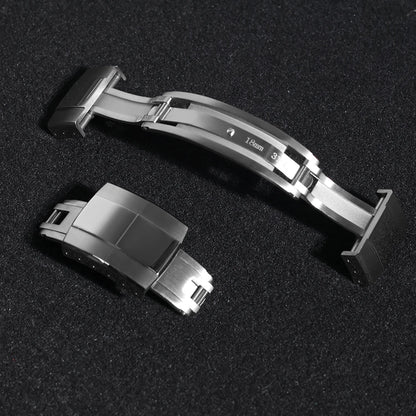 316L Stainless Steel Daytona Deployment Clasp, 16mm 18mm 20mm, Replacement, Two Tone Brushed Polished Finish Buckle