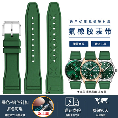 Cinturino per orologio in silicone morbido 20 mm 21 mm 22 mm per IWC Pilot | Cinturino sportivo a sgancio rapido | Sostituzione unisex impermeabile del cinturino in gomma