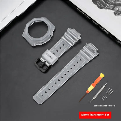Bracelet de montre en résine pour Casio G-SHOCK GA-2100 GA-2110, Kit de modification de bracelet de montre en caoutchouc étanche pour hommes, avec outils