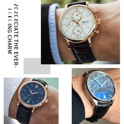 Bracelet de montre en cuir de vache véritable pour hommes, 20mm 21mm 22mm, pour IWC Portugieser Pilot montres Portofino marron noir bleu