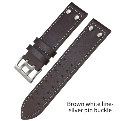 Bracelet de montre en cuir véritable, 20mm 21mm 22mm, pour Hamilton kaki Aviation, ceinture en cuir de vache confortable, accessoires