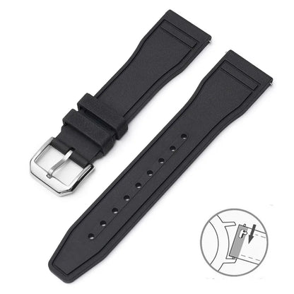 Cinturino in caucciù FKM di alta qualità da 20/21/22 mm per orologi da pilota IWC e serie Portofino, cinturino casual alla moda da uomo e donna