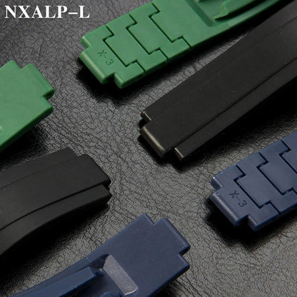 Bracelet de montre en caoutchouc et Silicone, 20mm, pour Rolex DAYTONA SUBMARINER GMT Yacht-Master, Bracelet de sport et de plongée pour hommes, taille réglable