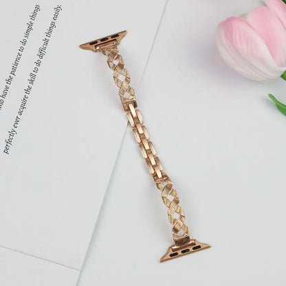 Elegant stainless steel strap for Apple Watch, compatible with sizes 41/40/38/42/44/45/46/49 mm, for iWatch S11 10 9 8 7 6 5