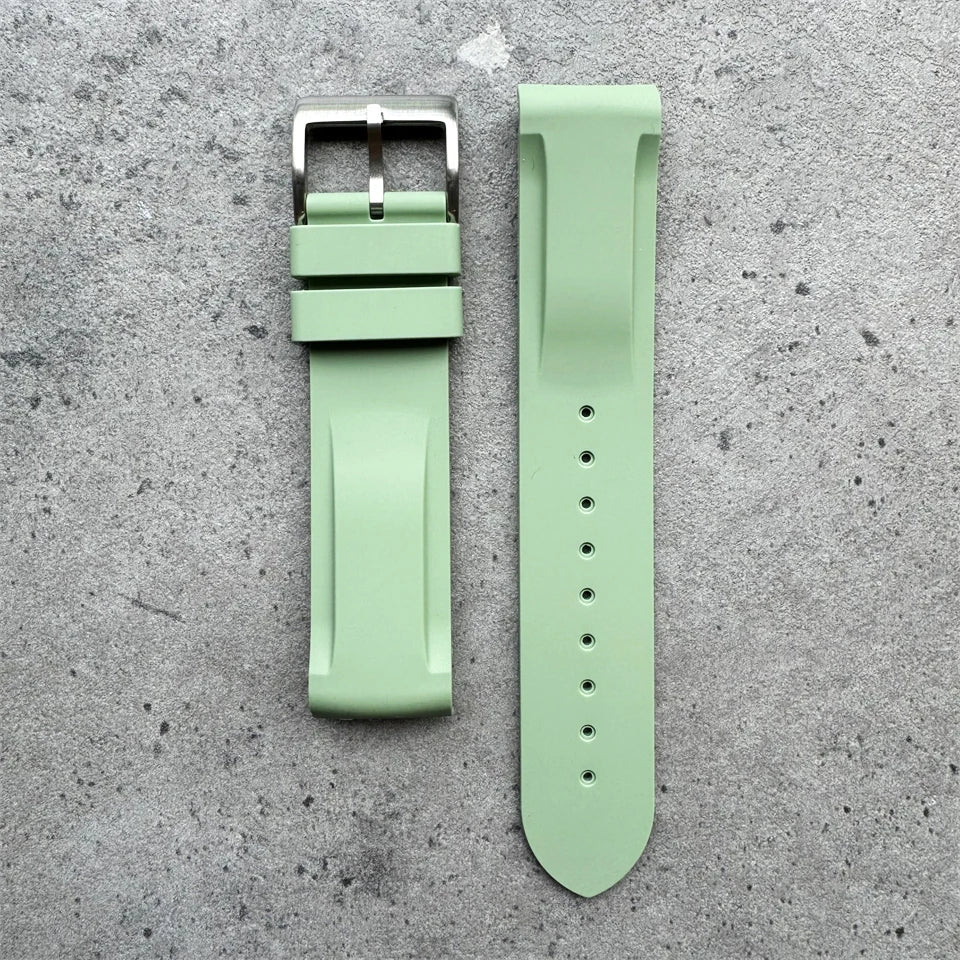 Warm Khaki Grey Black Silicone Watch Strap 20mm High Quality Silicone Watch Band for Monnswatch Omega X Swatch Bracelet