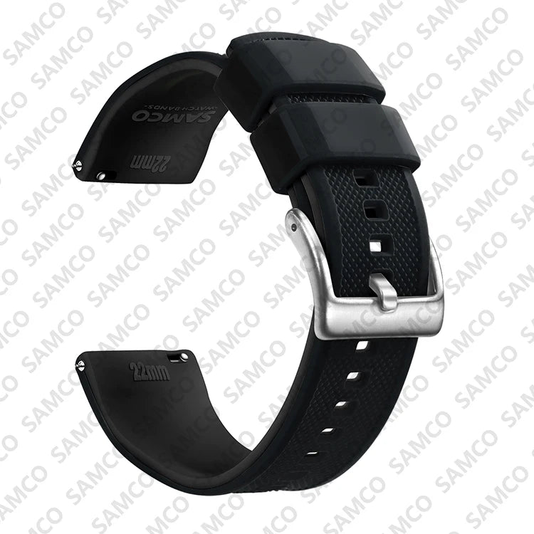 Bracelet de montre en Silicone de qualité supérieure, 18mm 20mm 22mm, à dégagement rapide, en caoutchouc, de remplacement