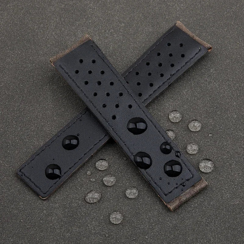 Cinturino per orologio in pelle di vacchetta morbida e satinata, 20/22/24mm, per cinturino TAG HEUER CARERA AQUARACER Monaco F1, fibbia pieghevole in acciaio