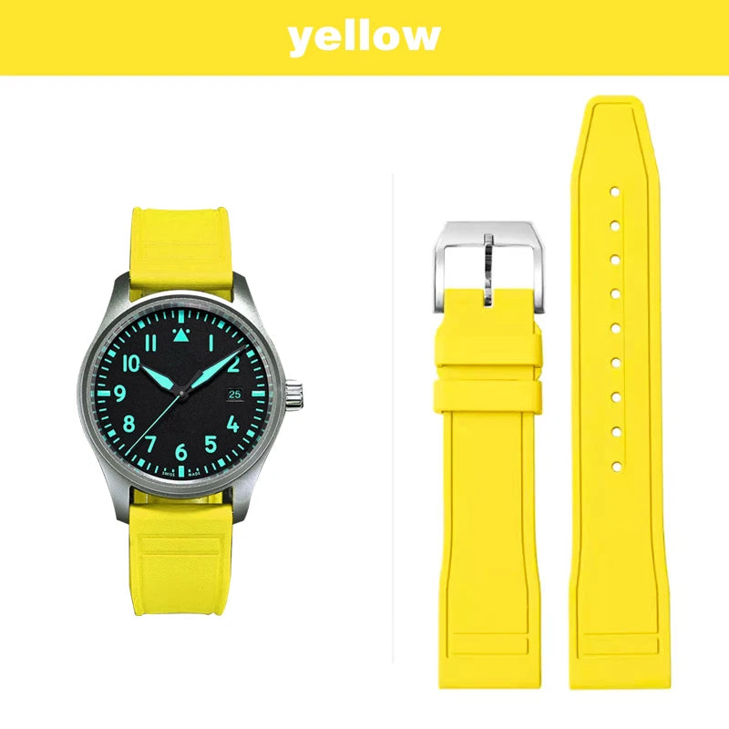 Bracelet de montre en caoutchouc pour IWC Pilot, petit Prince portugais, 20 21 22, accessoires de montre, bracelet à dégagement rapide pour hommes et femmes
