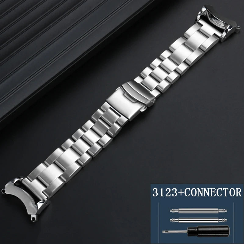 Cinturino in acciaio inossidabile di alta qualità modificato con connettore a maglie speciali per orologio da uomo Citizen BJ8050-08E/BJ8050