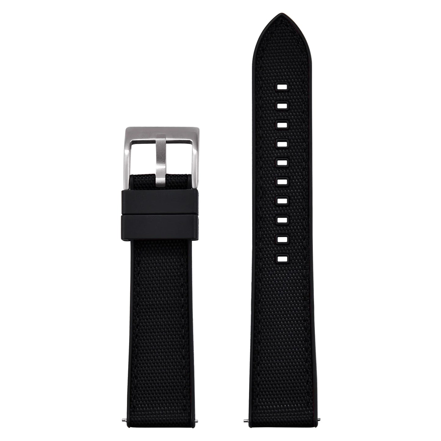Bracelet de montre FKM en Nylon hybride de haute qualité 20mm 22mm bracelets de montre en caoutchouc fluoré en Nylon à dégagement rapide pour chaque marque montres de plongée