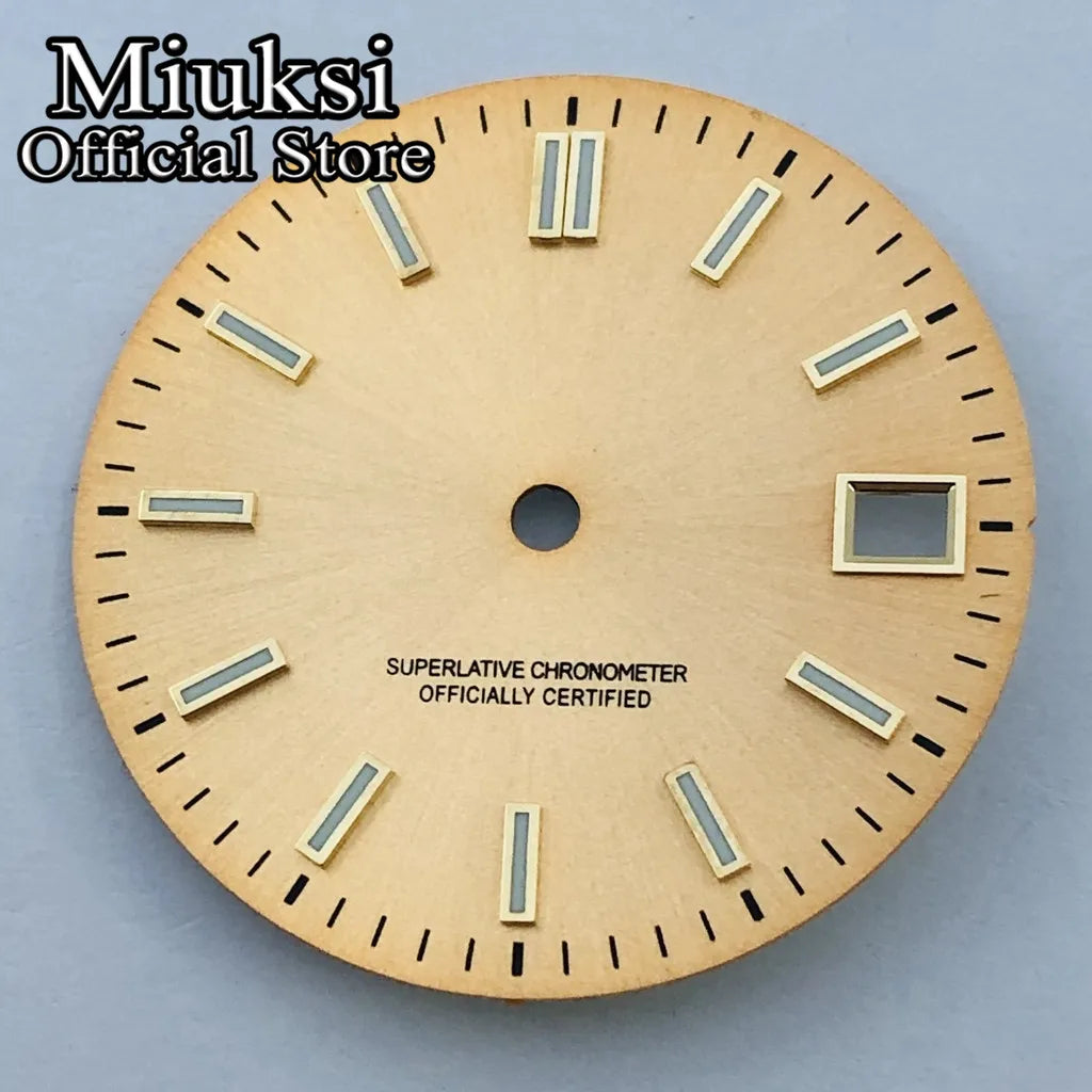 ATA UKSI-Cadran de Montre Lumineux, Noir, Rouge, Bleu, Rose, Jaune, Stérile, Adapté au Mouvement NH35, 29mm