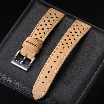 Bracelet universel en cuir de vache véritable, 18mm 20mm 22mm, pour Samsung Galaxy Watch 6 5 4, doux et respirant, rétro