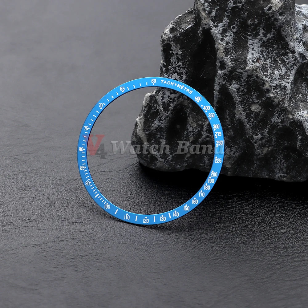 Insert per lunetta per orologio in alluminio 40,5 mm * 35,2 mm per cassa orologio Speedmaster VK63, anello per orologio con lunetta tachimetrica per Speedmaster