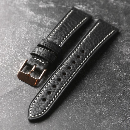 Bracciale in pelle di vacchetta fatto a mano, 18 19 20 21 22MM, cinturino morbido in vera pelle a sgancio rapido da uomo, stile vintage, vera pelle italiana