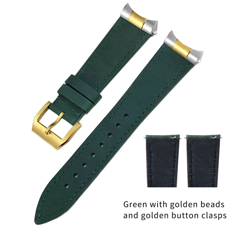 Genuine Leather Watch Strap Quick Release 22mm 20mm Cowhide Folding Buckle Watch Band for Tudor Black Bay 58 Strap