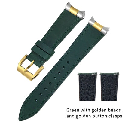 Genuine Leather Watch Strap Quick Release 22mm 20mm Cowhide Folding Buckle Watch Band for Tudor Black Bay 58 Strap