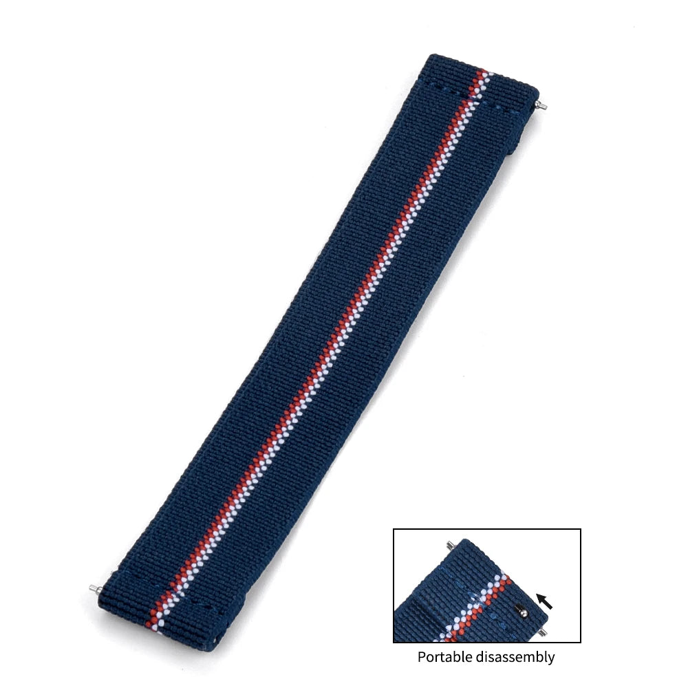 High Quality Parachute Elastic Nylon Watch Straps Quick Release 18/19/20/21/22mm Watch Bands Smartwatch Fabric Unisex Straps