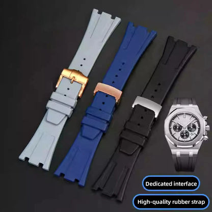 Cinturino per orologio FKM AP 26mm per Audemars Piguet Royal Oak adattatore metallico + cinturino 15400 26331 15500 cinturino in gomma fluorurata AP terminale a maglie