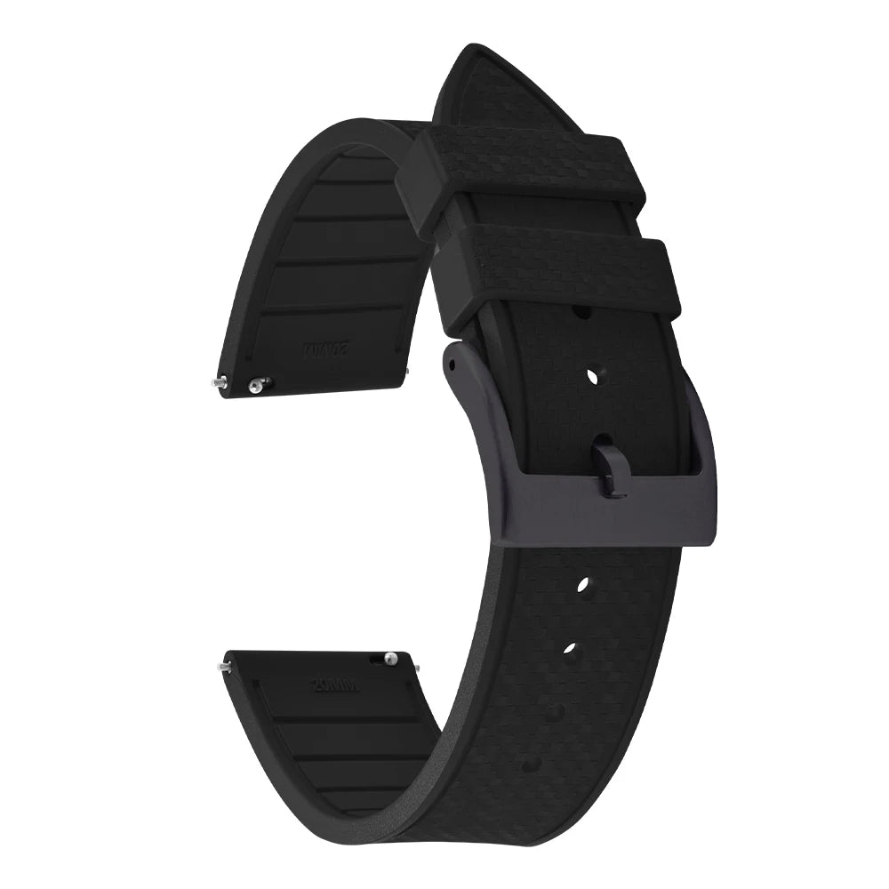 20MM 22MM supprime des bracelets de montre en caoutchouc fluoroélastomère/FKM mosaïque pour hommes femmes-bracelet de Sport étanche de remplacement à dégagement rapide