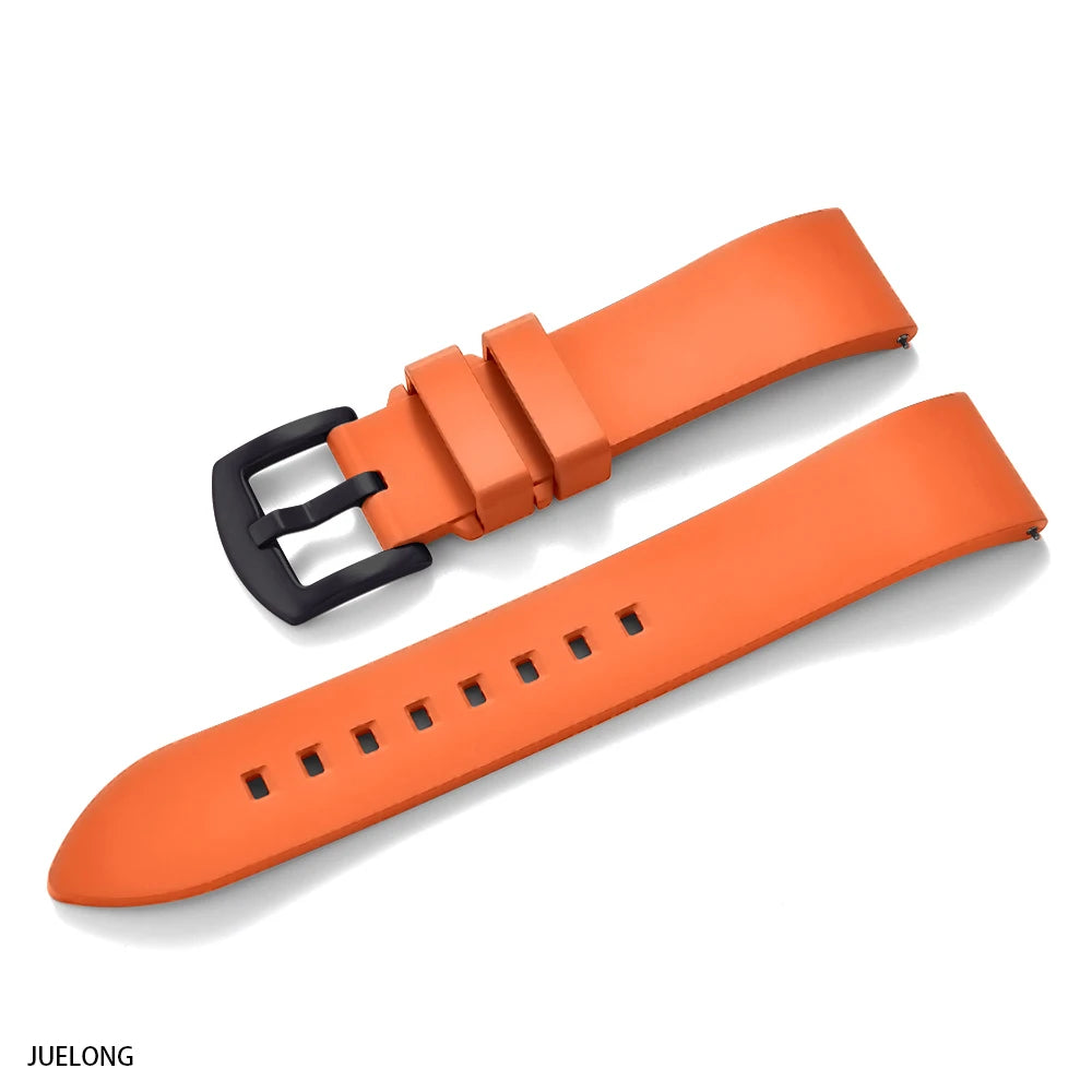 Premium fluoroelastomer rubber watch strap, FKM quick-release watch strap 18-19-20-21-22-23-24mm for every brand of dive watch