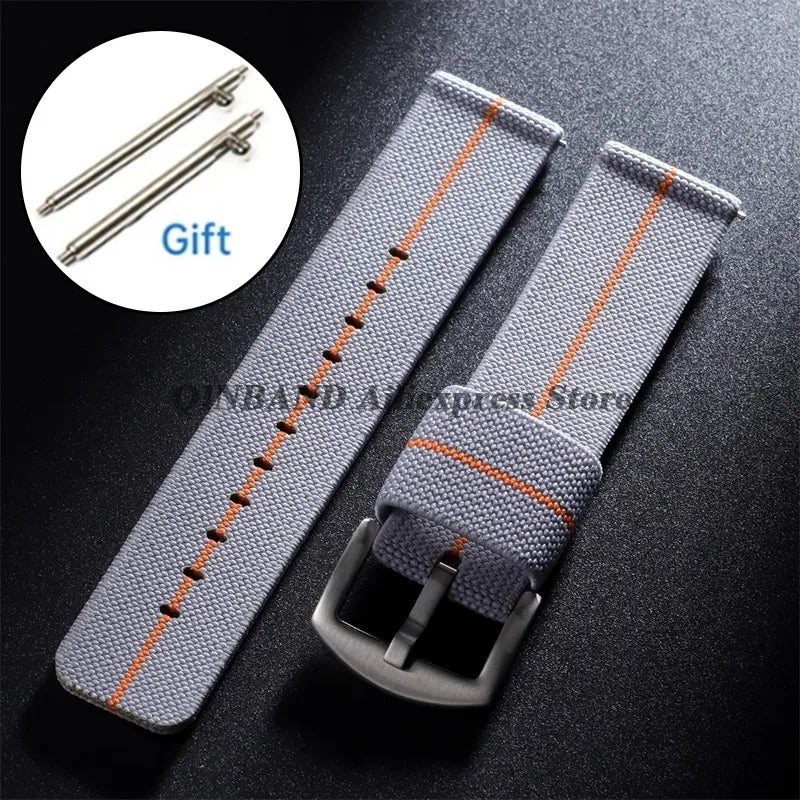 18mm 20mm 22mm 24mm Nylon Watch Strap, Woven Elastic Military Army Band, Quick Release Sport Bracelets, Soft Wrist Accessories