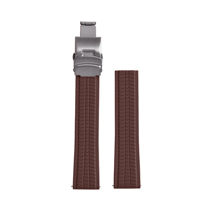 Bracelet de montre CTSFKM de haute qualité, 18mm 20mm 22mm, bandes en caoutchouc, boucle papillon à dégagement rapide, coupe sur la taille pour montre Patek Philippe