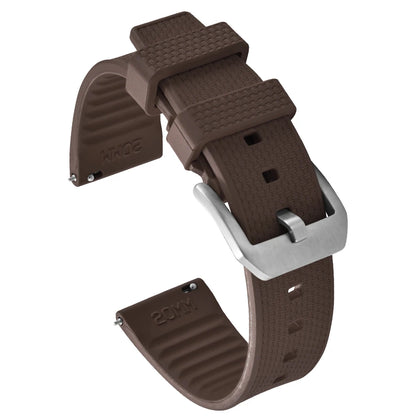 Cinturino per orologio in gomma FKM vulcanizzata di alta qualità, 20mm 22mm, a sgancio rapido, per uomo, sport, immersioni, accessori per cintura
