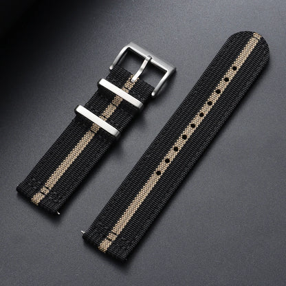 Bracelet en nylon côtelé 20 mm 22 mm pour Tudor pour Omega, bracelet de montre en toile tissée pour homme, noir, militaire, sport, à libération rapide