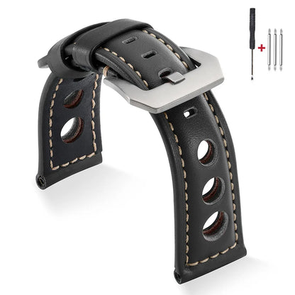 Bracelet de montre Vintage en cuir de vache, 20mm 22mm 24mm 26mm, bracelet de montre en cuir véritable pour femmes et hommes, ceinture avec boucle ardillon