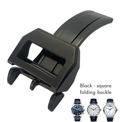 Fibbia deployante per orologio in acciaio inossidabile 316L, 18mm 20mm, adatta per IWC Big Pilot Spitfire, cinturino in pelle, chiusura deployante, strumenti gratuiti