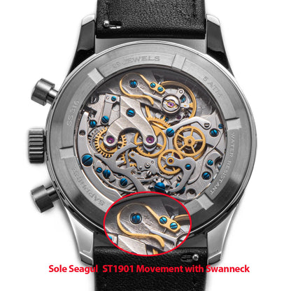 Orologio automatico da uomo Sugess S423 - Scheletro luminoso