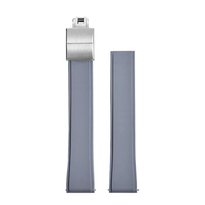 CTS – bracelets de montre FPM en caoutchouc fluoré, 19/20/21/22mm, boucle papillon à dégagement rapide, ceintures de plongée souples unisexes découpées à la taille
