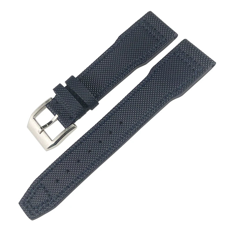 Bracelet de montre en cuir de veau pour homme, bracelet de montre en nylon, bleu, adapté pour Portofino IWC, TOP GUN, Big Pilot SPITFIRE Mark 18, 20mm, 21mm, nouveau