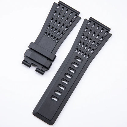 New Black Blue Nature Rubber Watch Strap, Pin Buckle, Accessories for Bell & Ross BR01 BR03 24mm Watch Band, Waterproof Outdoor Strap