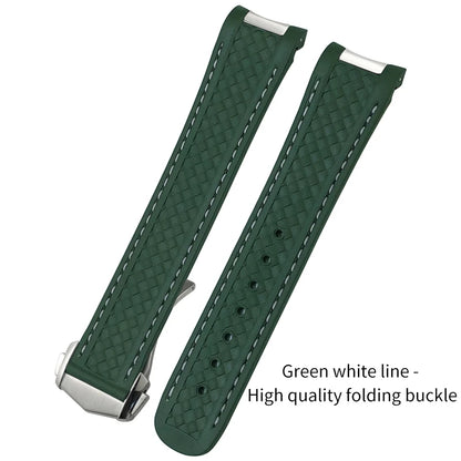 Bracelet de montre en caoutchouc fluoré FKM coloré de qualité supérieure, 19mm, 20mm, 21mm, pour Omega Seamaster 300 Aqua Terra AT150, bracelet de montre souple, outil