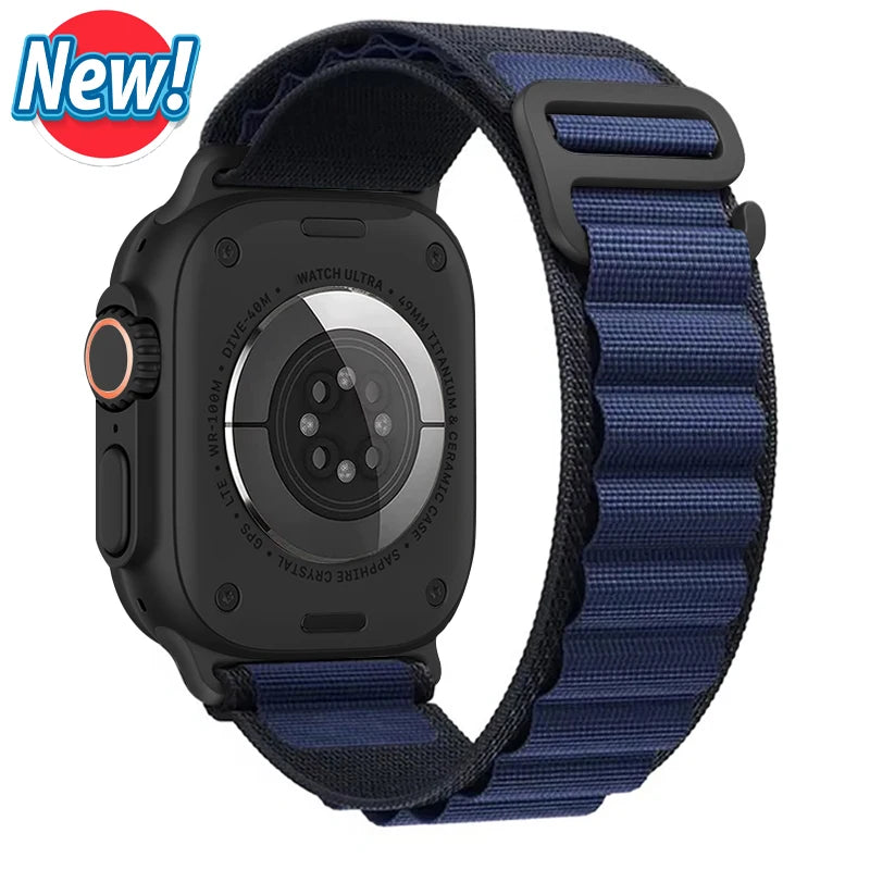 Bracelet à boucle alpine pour Apple watch Ultra 3 2 bandes 49mm 45mm 44mm 40mm 41mm 46mm 42mm Bracelet iWatch série 11 10 SE 9 8 7 6 5 4