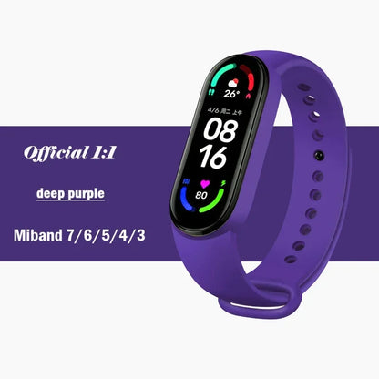 Official silicone strap for Xiaomi Mi Band 4 5 6 7, sports watch, Miband4 Miband7 Correa Mi band 3 4 5 6 7 bands