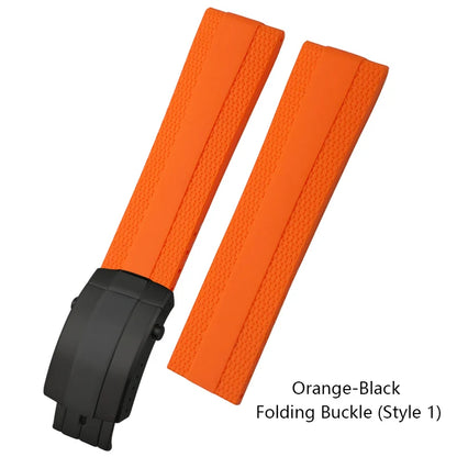 Bracelet de montre en caoutchouc souple, 20mm 21mm 22mm, adapté à Breitling Superocean Avenger Heritage, blanc, noir, Orange, outils de bracelet de montre en Silicone souple