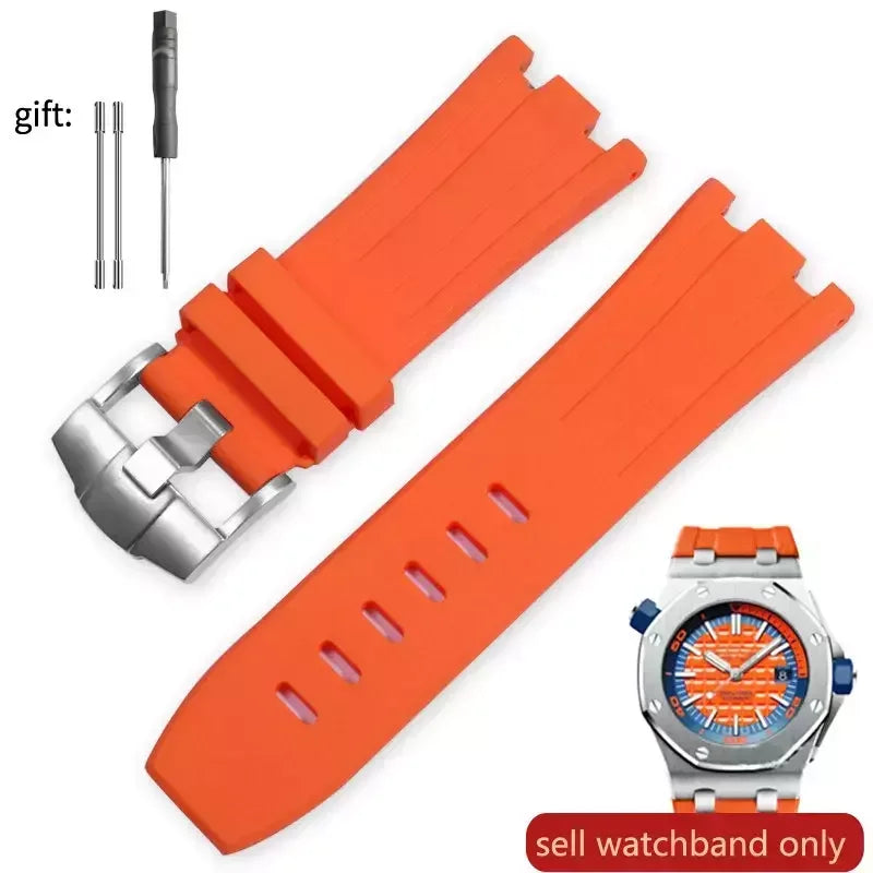 Pour AP Audemars et Piguet 15703 Royal Oak Offshore série étanche en caoutchouc Silicone bracelet de montre 28mm accessoires de montre hommes