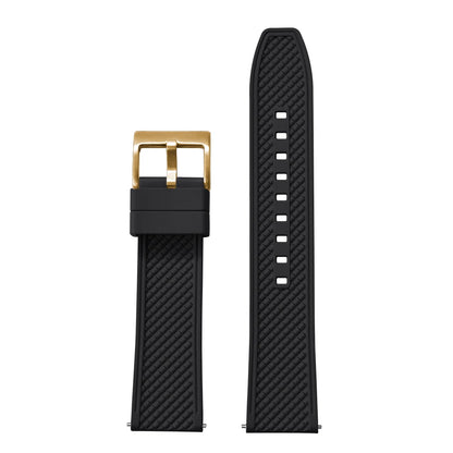 18mm 20mm 22mm 24mm haute qualité forme de balle FKM bracelet de montre en caoutchouc à dégagement rapide bracelet de plongée souple étanche pour HAISCH