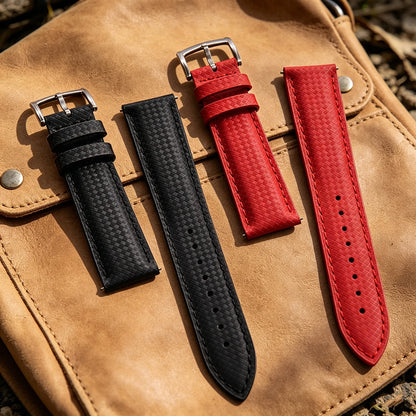Cinturino per orologio in gomma FKM 18 19 20 22 mm, cinturino pieghevole in tela, a sgancio rapido, cinturino a farfalla in pelle per uomo Omega Moonswatch IWC