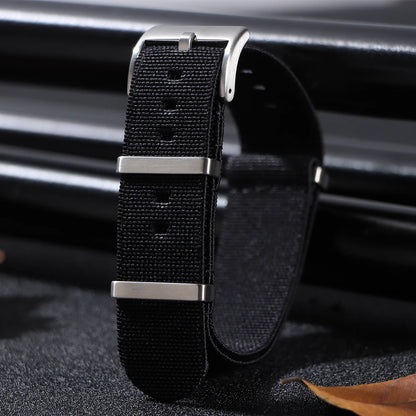 Washable Elastic Nylon Watch Strap for IWC Tissot 60s French Troops Parachute Bag, 18mm 20mm 22mm, Outdoor Sports Bracelet