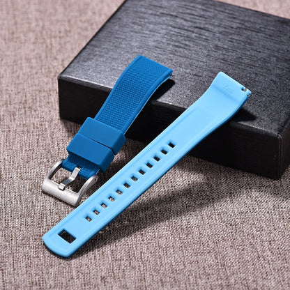 Nouveau bracelet de montre en Silicone Double couleurs personnalisé à dégagement rapide 20mm 22mm bracelet de montre doux Durable bracelets de montre de remplacement ceintures
