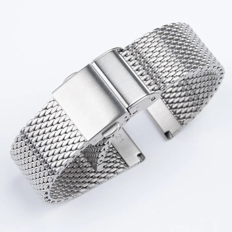 Cinturino per orologio flessibile in acciaio inossidabile 316L, 19/20/21/22mm, per Rolex Omega IWC Breitling Citizen Seiko Tissot, bracciale a maglia milanese