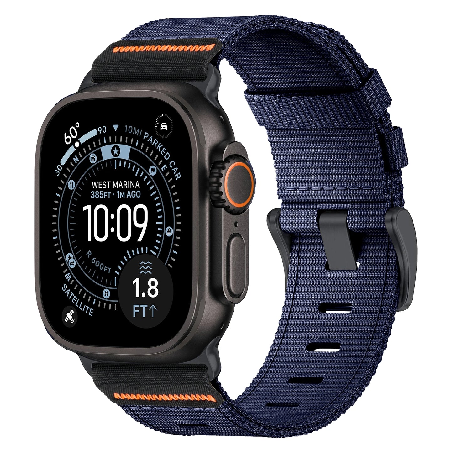 Nylon strap for Apple Watch, compatible with sizes 46mm, 42mm, 45mm, 44mm, 41mm, 40mm, 49mm, for iWatch Series 11, 10, 9, 8, SE, 7, 6, 5, Ultra, 3, 2